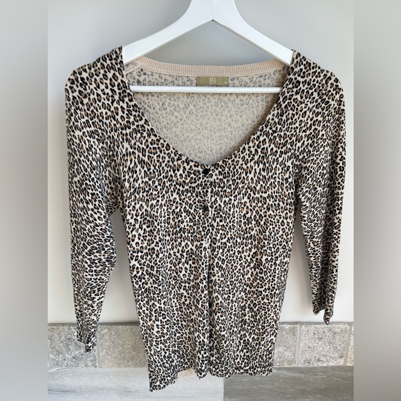 Vintage leopard cardigan button down size S - Picture 4 of 7